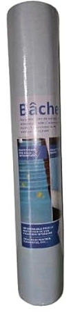 HLX Lot de 8 Rouleau bâche de protection de sol feutre 1x30m - 120g/m² - 30m² - Anti-dérapant / auto-adhésif - non collant - idéal peintre-chantier-escaliers-rénovation (Bleu, 7 rouleaux +1 gratuit)