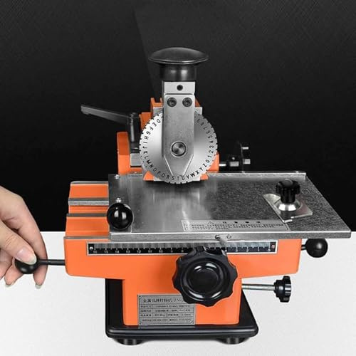 PixCy Semi-Automatic Metal Plate Embossing Machine,Nameplate Metal Plate Sheet Stamping Marking Machine,Metal Stamping Printer,Dog Tag ID Card Label Embosser 5mm