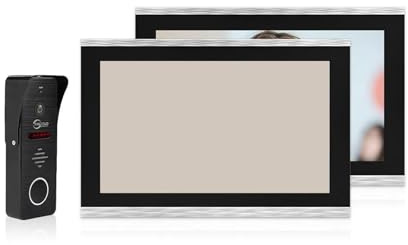 JOJIDE Video Citofono, di videocitofono con campanello in metallo for la casa, telecamera for videocitofono intelligente Tuya, monitor touch 1080P a 4 fili e 160°(10inchB 1v2 S)