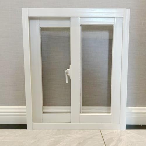 Sicherheits-Fenstergitter für den Außenbereich Kellerfenster mit Insektenschutzgitter, individuell anpassbare Aluminium-Schiebetür for Badezimmer, for Gartenhäuser(73.7x61.0cm/29x24)