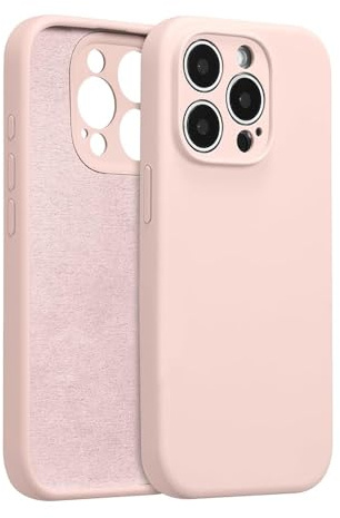 ZTOFERA Liquid Silicone Case for iPhone 14 Pro (6.1), Pink | Anti-Scratch Soft Microfiber Lining, Fresh Solid Color, Lightweight, Full Camera Protection, Shockproof Protective Cover
