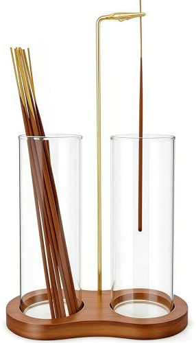 Kezidhp Porta Incenso Bruciatore Set, Per Yoga, Meditazione e Relax
