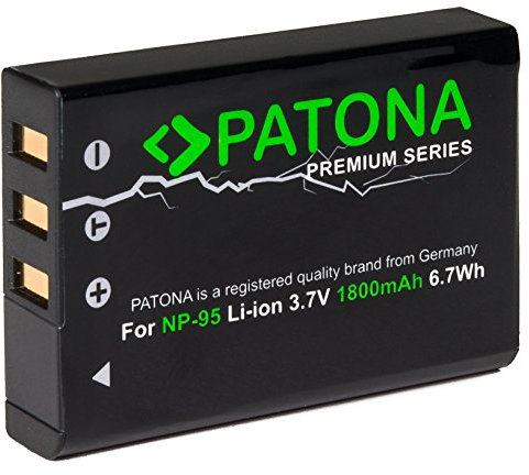 PATONA 1273 batterie rechargeable Lithium-Ion (Li-Ion) 1800 mAh 3,7 V - Batteries rechargeables (1800 mAh, 6,7 Wh, Lithium-Ion (Li-Ion), 3,7 V, Noir, 1 pièce(s))