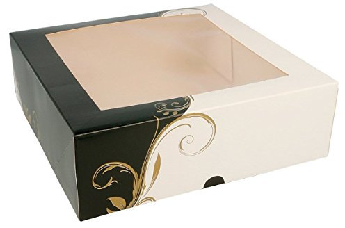 Box Square Canal mit Sichtfenster – 50 Stück. 23 x 23 x 7,5 cm.