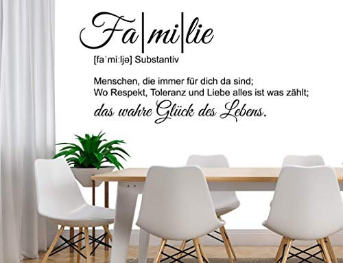 *NEU* Wandaufkleber/Wandtattoo/Wandsticker ***FAMILIE - Definition*** (Größen.- und Farbauswahl)