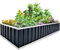 KING BIRD Hochbeete-Kit 258x90x30cm, verzinkt Gartenbeet Pflanzkübel Pflanzkasten mit 8 T-Etiketten&Handschuhen,Grau