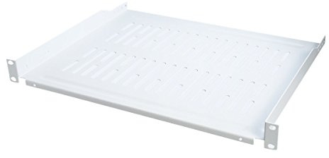 LogiLink SF1C45G - 19 Einschubfach (1 HE) für Stand-, Serverschränke mit Mind. 450mm Tiefe, max. 10kg Tragkraft, Grau