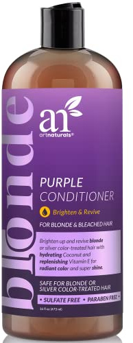ArtNaturals Purple Conditioner for Blonde Hair – (16 Fl Oz / 473ml) – Protects, Balances and Tones – Bleached, Color Treated and Silver Hair - Sulfate Free.