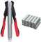 Agrafeuse automatique de clôture de pince de circlips de pince de fil avec 2500PCS anneaux galvanisés de type C pour des mailles et des filets de clôture Cages Macota