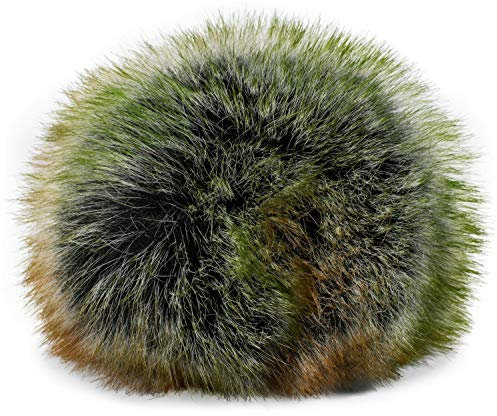 styleBREAKER Kunstfell Bommel für Mützen und Beanies, Fake Fur, Winter Fellbommel 04024161, Farbe:Orange-Grün