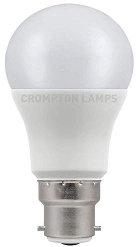 Crompton LED GLS Thermal Plastic 8.5W B22d Cool White Opal