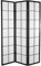 Fine Asianliving Japanischer Paravent Raumteiler Trennwand B135xH180cm 3 Paneele Shoji Reispapier Schwarz