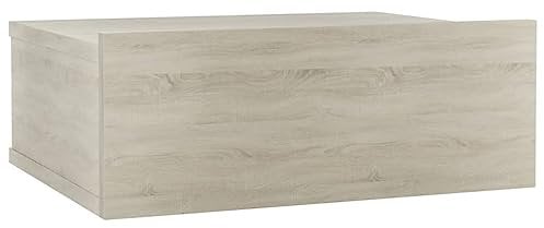 vidaXL Nachttisch mit Schublade Hängend Nachtkommode Nachtschrank Nachtkonsole Wandboard Wandregal Sonoma-Eiche 40x30x15cm Holzwerkstoff