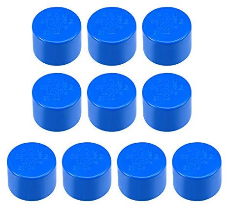 32 mm PVC Pipe-Cap Fitting, Slip End Caps DWV (Drain Waste Vent), Blau, 10 Stück
