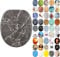 Soft Close Toilet Seat | Stable Hinges | Easy to Mount | Many Different Designs (Marble Grey)