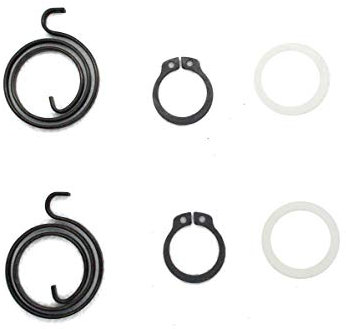Türgriff-Reparatur-Set 2B: 2 Federn, 2,5 Umdrehungen x 2,5 mm dick + 2 Sicherungsringe + 2 Nylon-Unterlegscheiben 20,7 mm (Kit 2B)