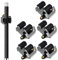 Xhtol Mop Broom Holder, 5 Pcs Mop Holder Wall Mounted Clip Hanger Broom Gripper Storage Rack Sweeping Brush Hook Organiser Tidy Tools for Closet Kitchen Garden Garage Bathroom