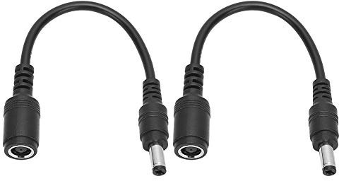 2Pcs DC Power Charger Adapter Converter, 7.4x5.0mm Female to 5.5x2.5mm Male for Laptop, 5.9in Short Distance Laptop Fast Charging Adapter (Black)