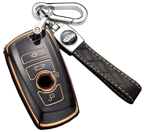 ontto Geeignet für BMW Schlüsselanhänger, Autoschlüsselabdeckung, Smart Keyless Entry Fernbedienung Schlüsselhalter