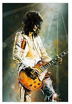 Jimmy Page Music Art Celebrity Poster Music Art Celebrity Poster 11 Canvas Poster Bedroom Decor Sports Landscape Office Room Decor Gift Unframe:12x18inch(30x45cm)