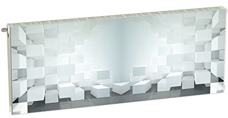 Magnet Heizkörperverkleidung Heizkörperabdeckung Weiß Abstrakt 160x60 cm Heizung Abdeckung Verkleidung Magnetische Abdeckmatte Kühlschrank aus Einem Flexiblen Magneten Digitaler Aufdruck