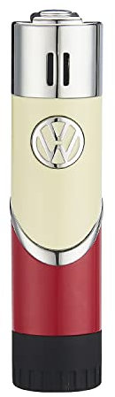 VW Gasfeuerzeug - VW Bus Typ 2 T1 (Variante 3) - Original Volkswagen Bus Samba Retro Feuerzeug Nachfüllbar Zigarettenetui Metall Gas Souvenir Geschenk Fan Idee Set Metall Box
