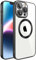 S. Dawezo Clear Magnetic Case for iPhone 12 Pro Max, Compatible with MagSafe Wireless Charging, Military Protection, Scratch Resistant, Shock Slim Transparent Black