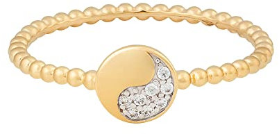 cai Damen Ring 925/- Sterling Silber Glänzend Zirkonia gelb 274270319V