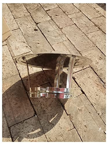 ZXCVASDF Chapeau De Cheminée, Chapeau Capot Cheminée, Grilles D'aeration,Capot De Cheminée en Fer Blanc,Chapeau De Cheminée Pare Pluie INOX, Installation Facile,d8cm*20cm/3.15in*7.87in