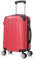 RAYKONG Maleta Cabina ABS 55x40x20cm (40L) - Trolley pequeña Equipaje de Mano - 4 Ruedas Dobles Giratorias 360ª - Rojo