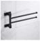 Handtuchhalter, Handtuchregal, zusammenklappbar, drehbar, Handtuchstange, lackiert, schwarz, Aluminium, Badewanne, Wandmontage, WC, Badezimmer, für Küche, Badezimmer, Schaukel, Handtuchhalter/3 Ra