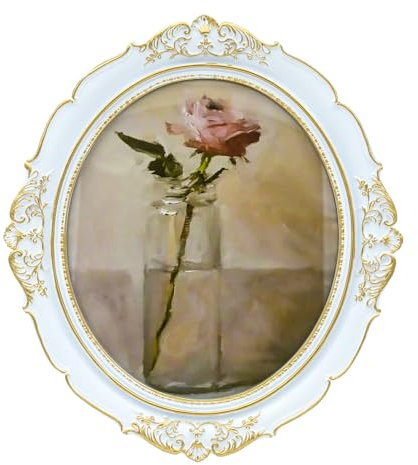 Kaolituis Bilderrahmen, 25,4 x 30,5 cm, Barockrahmen, oval, 25,4 x 30,5 cm, für Wand und Tisch, goldfarben