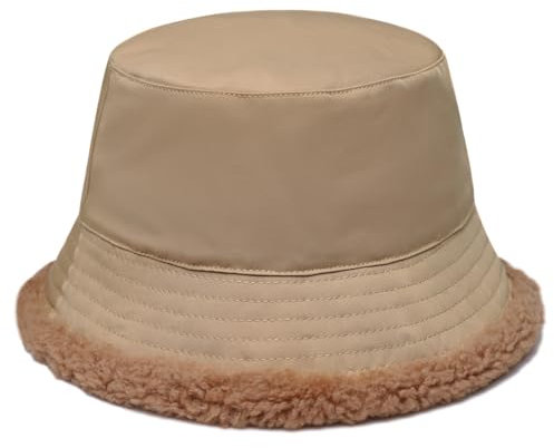Hassidanzar Sombreros Gorro de Pescador Impermeables y cálidos con Revestimiento de Lana de Sombrero de Invierno para Hombres y Mujeres CU609EU, Kaqib, Talla XL