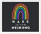 Spreadshirt Hass Ist Keine Meinung Statement Regenbogen Sticker, max. 10x10 cm, 10 x 10 cm, Mattweiß