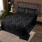 Homemissing Schwarz Damask Muster Tagesdecke 240x260cm Kinder Vintage Floral Bettüberwurf für Jungen Mädchen Antique Viktorianisch Barock Steppdecke Barockstil Wohndecke
