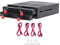 Bonbela Chasis HDD de 4 Bay Bahía de unidad de 5,25 Rack móvil SATA de 2,5 compatible con discos duros de 9,5 mm y 12,5 mm con SSD de fondo grueso