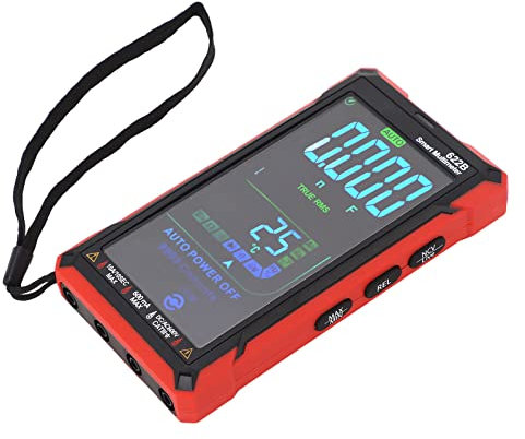 Multimètre Numérique, Grand écran Tactile Intelligent, Rechargeable, Haute Précision, Testeur Entièrement Automatique sans Combustion avec Lampes de Poche Lumineuses pour