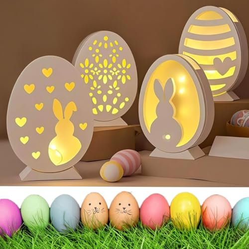 CaiTang Silikonformen Gießformen Ostern, Silikonform Ostern Kaninchen, 6 Stück Silikonform Ostern Hase, Gipsformen zum Gießen Ostern, Silikonform Osterhase Eier für Osterdeko, für DIY Handwerk