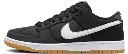 Nike SB Dunk Low Pro ISO Black - White - Gum Light Brown, Schwarz, Weiß, Hellbraun, 6.5