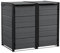 Keter Mülltonnenbox Hide Away | 480 Liter, flexibel erweiterbar | Stahlrahmen | mit Gasdruckfedern | Anthrazit | naturgetreue Holzoptik | wetterfest & wartungsfrei | belüftet