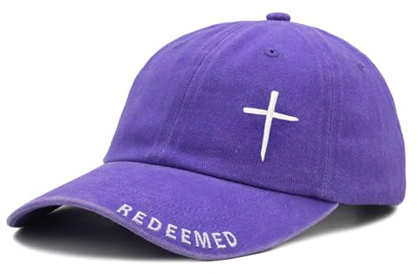 Sunlark Jesus Hut für Männer und Frauen, Baseballcap mit Kreuzstickerei, Christliches Baseballkappe Geschenk, Glaubensaccessoire, Religiöse Schirmmütze verstellbar