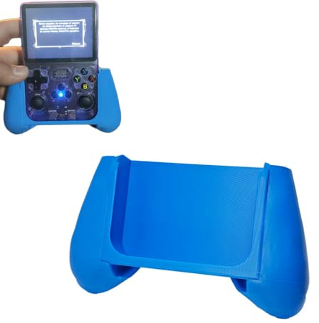 Poignée imprimée en 3D pour R36S console de jeu Poignée de maintien DIY Poignée Support de poignée ergonomique pour R36S (bleu)