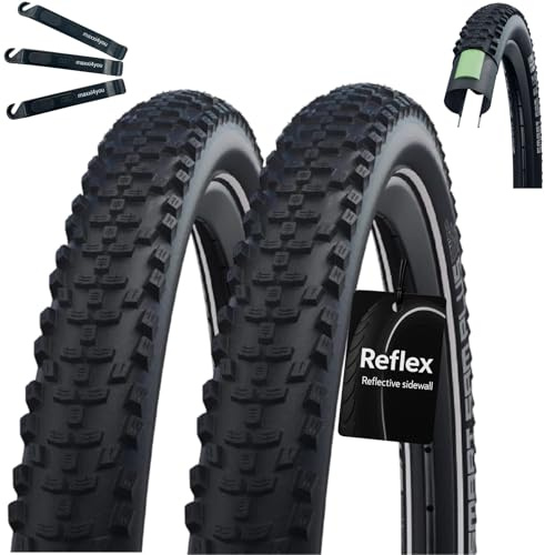 Schwalbe SMART SAM Plus 2 x Performance E-50 Fahrradreifen DD GreenGuard Schwarz/Reflex 57-622 (29 x 2.25) inkl. maxxi4you Reifenheber