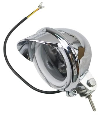 Universal Motorrad Chrom Metall LED Scheinwerfer