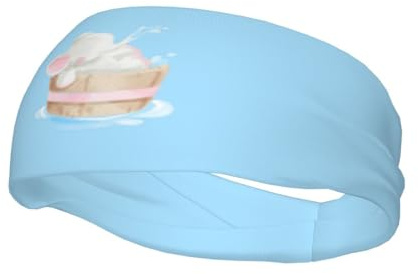 Bandeau de sport antidérapant en forme d'éléphant prenant un bain pour homme et femme, idéal pour la gym, le basket-ball, le yoga