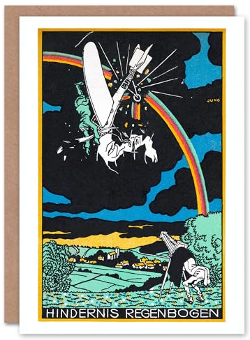 Artery8 Moriz Jung Art Card Rainbow Obstacle Plane Crash Painting