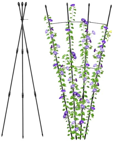 YNPQTDS Pflanzenspalier Höhe ca. 120 cm Indoor Rostfrei Garten Rankgitter Stützen Metall Wiederverwendbar Vertikal Platzsparend Garten Rankgitter für Weinberg Traube Gurke Rose