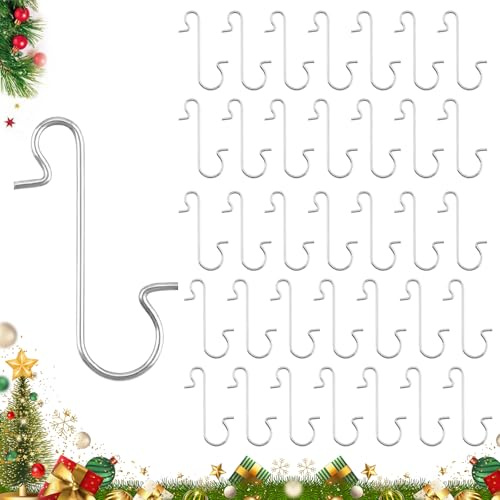 QIZHIQIAMY Aufhänger für Weihnachtskugeln, 100 PCS Christbaumkugel Aufhänger, Weihnachtskugel Haken, Christbaumkugeln Haken, Kugelaufhänger für Weihnachtsbäume, Girlanden, Weihnachtskugeln (B)