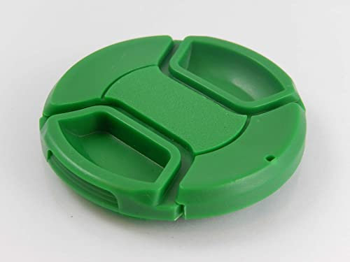 vhbw Bouchon d'objectif Universel 52 mm pour Appareil Photo, Reflex numérique - Plastique, Vert, avec Ouverture intérieure