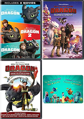 How To Train Your Dragon: Complete Movie Series and Short Film DVD Collection with Bonus Art Card